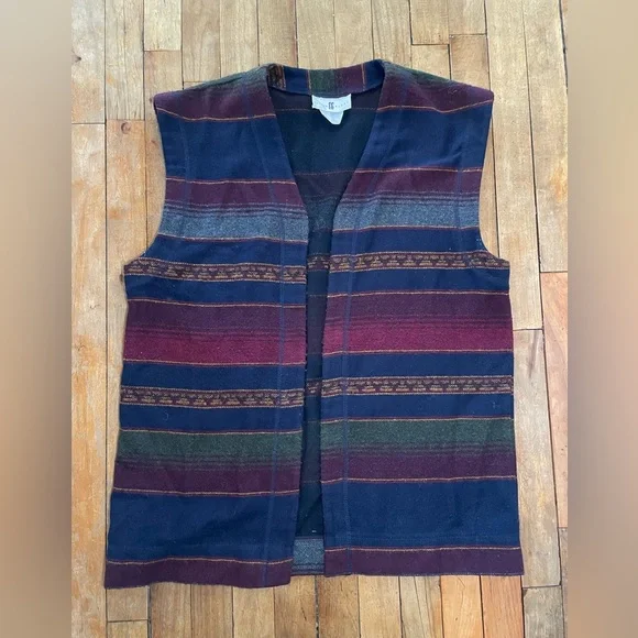 Vintage Cotton Ginny Southwestern vest- Men’s Medium or Women’s Large - Picture 4 of 10